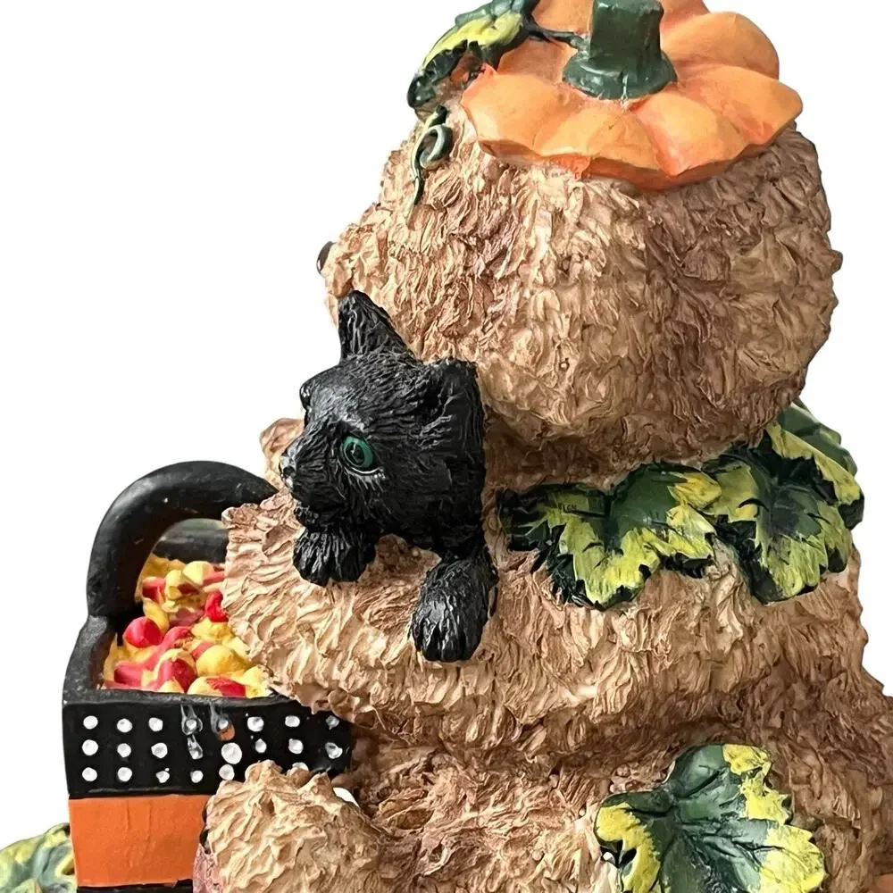 Vintage Gloria Jeans Exclusive Halloween Light Up Pumpkin Cat WORKS Fall Harvest